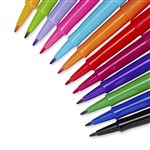 PAPERMATE FLAIR FELT TIP PEN MEDIUM 07MM ASSORTED PACK 12
