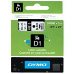 DYMO 41913 D1 LABELLING TAPE 9MM X 7M BLACK ON WHITE