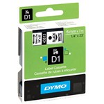 DYMO 43613 D1 LABELLING TAPE 6MM X 7M BLACK ON WHITE
