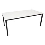RAPIDLINE STEEL FRAME TABLE 1500 X 750MM NATURAL WHITE