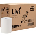 LIVI ESSENTIALS ROLL TOWEL 1PLY 80M CARTON 16