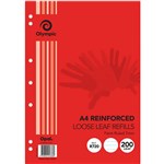 OLYMPIC R720 REINFORCED LOOSE LEAF REFILL 7MM FEINT RULED 55GSM A4 PACK 200
