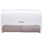 WHISPER STANDARD DUAL TOILET ROLL HOLDER HORIZONTAL WHITE
