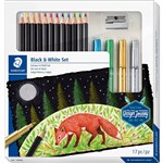 STAEDTLER 61 DESIGN JOURNEY BLACK AND WHITE SOFT COLOUR MIXED SET