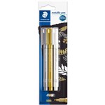 STAEDTLER 8323 METALLIC MARKER ASSORTED PACK 3