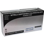 STYLUS NITRILE POWDERFREE DISPOSABLE GLOVES EXTRA LARGE BLACK PACK 100