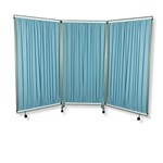 TRAFALGAR FOLDING MOBILE PRIVACY SCREEN WITH WHEELS BLUE