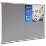 VISIONCHART CORPORATE FELT PINBOARD ALUMINIUM FRAME 1500 X 1200MM GREY