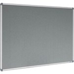 VISIONCHART CORPORATE FELT PINBOARD ALUMINIUM FRAME 1800 X 1200MM GREY