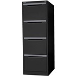STEELCO FILING CABINET 4 DRAWER 470 X 620 X 1320MM GRAPHITE RIPPLE