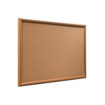VISIONCHART PINBOARD 900X600MM CORK OAK STYLE FRAME