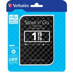 VERBATIM STORENGO GRID DESIGN USB 30 PORTABLE HARD DRIVE 1TB BLACK