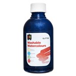 EDUCATIONAL COLOURS WASHABLE WATERCOLOUR GLITTER PAINT 250ML BLUE
