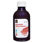 EDUCATIONAL COLOURS WASHABLE WATERCOLOUR GLITTER PAINT 250ML PURPLE