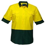PRIME MOVER MS802 COTTON DRILL SHIRT SHORT SLEEVE LIGHTWEIGHT 2TONE