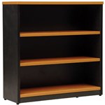 YS DESIGN OXLEY BOOKCASE 3 SHELF 900 X 315 X 900MM BEECHIRONSTONE