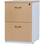 YS DESIGN OXLEY FILING CABINET 2 DRAWER 476 X 550 X 715MM OAKWHITE