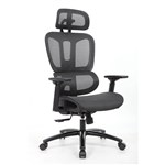 YS DESIGN MONTANA EXECUTIVE OFFICE CHAIR WITH HEADREST 490 X 1135 X 445MM BLACK